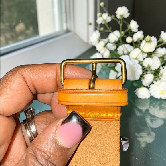 Louis Vuitton Tan Leather Poignet Bracelet Luggage Strap - Picture 7 of 9